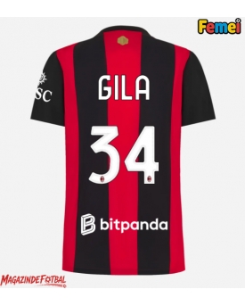 AC Milan Mario Gila #34 Tricou Fotbal Replică 2026-27 Femei Acasa AC Milan Mario Gila #34 Tricou Fotbal Replică 2026-27 Femei Acasa